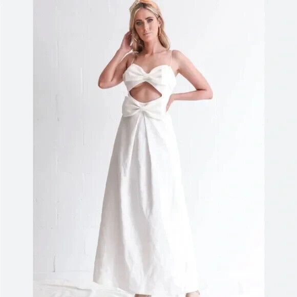 nwt zimmermann bow maxi dress
